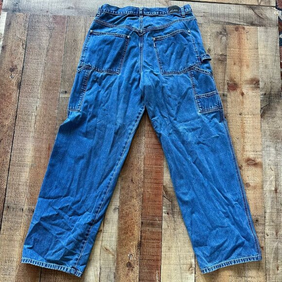 Levis Silvertab Mens Relaxed Fit Blue Denim Jeans 34x34 100% Cotton Straight Leg - Picture 10 of 12